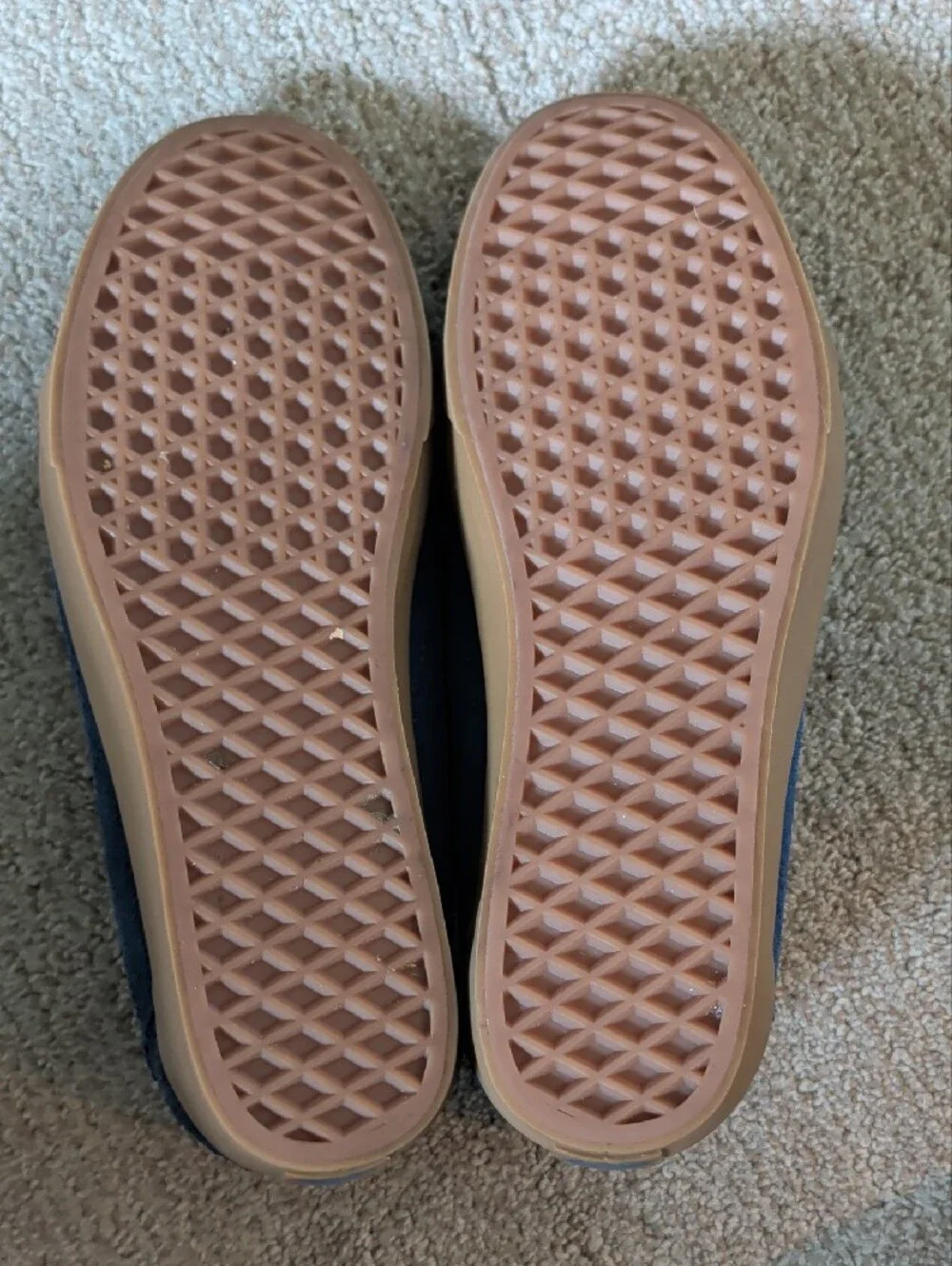 Vans Blue Suede Sneakers with Gum Sole